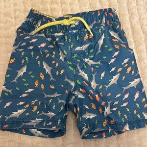 Old Navy Blue Shark and Fish Print Shorts
